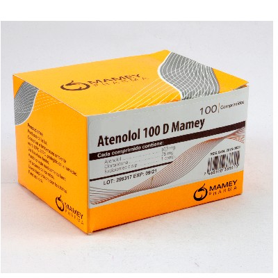 ATENOLOL MAMEY D 100/25MG 100 COMPRIMIDOS C/B (CADA BLISTER)