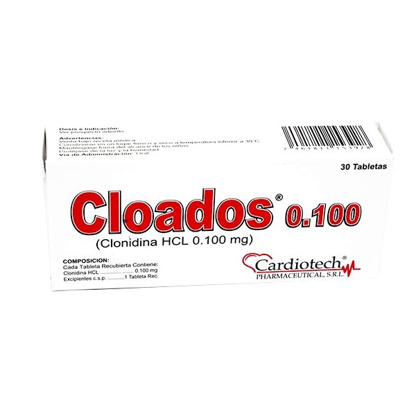 CLOADOS 0.100MG 30 TABLETAS