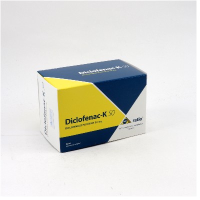 DICLOFENAC K RATIO 50MG 100 COMPRIMIDOS C/U (CADA UNIDAD)