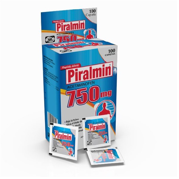 PIRALMIN 500MG 100 CAPLETAS 50 SOBRES C/S (CADAS SOBRE)***(2)