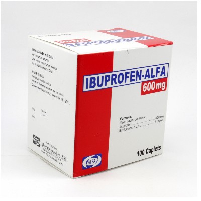 IBUPROFEN ALFA 600MG 100 CAPLETAS C/U (CADA UNIDAD)
