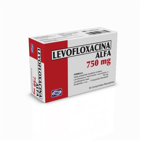 LEVOFLOXACINA ALFA 750MG 30 COMPRIMIDOS C/U (CADA UNIDAD)