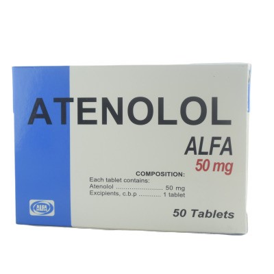 ATENOLOL ALFA 50MG 50 TABLETAS C/B (CADA BLISTER)