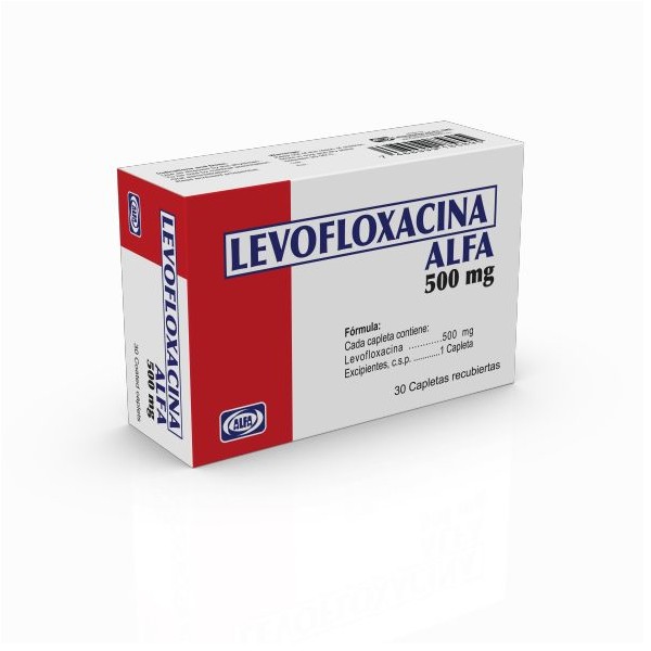 LEVOFLOXACINA ALFA 500MG 30 CAPLETAS C/U (CADA UNIDAD)