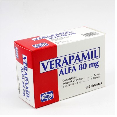 VERAPAMIL ALFA 80MG 100 TABLETAS C/B (CADA BLISTER)