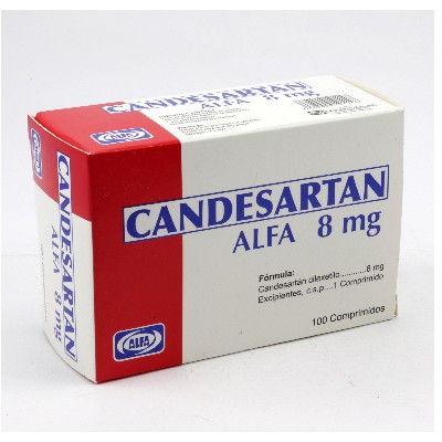 CANDESARTAN ALFA 8 MG 100 COMPRIMIDOS C/B (CADA BLISTER)