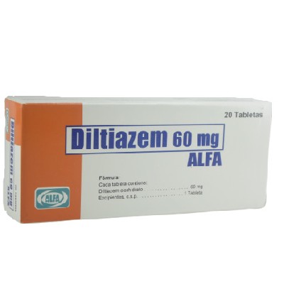 DILTIAZEM ALFA 60 MG 20 TABLETAS C/B (CADA BLISTER)