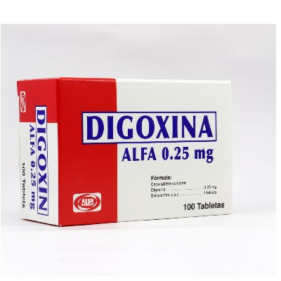 DIGOXINA ALFA 0.25MG 100 TABLETAS C/U (CADA UNIDAD)