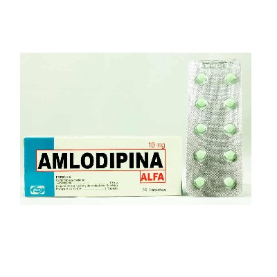 AMLODIPINA ALFA 10MG 100 TABLETAS C/B (CADA BLISTER)