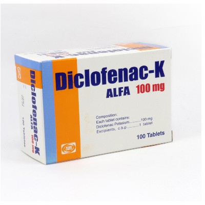 DICLOFENAC K ALFA 100MG 100 TABLETAS C/U (CADA UNIDAD)