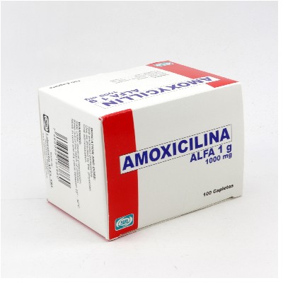 AMOXICILINA ALFA 1GR 100 CAPLETAS C/U (CADA UNIDAD)