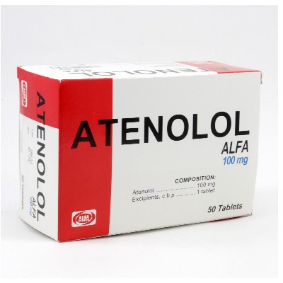 ATENOLOL ALFA 100MG 50 TABLETAS C/B (CADA BLISTER)