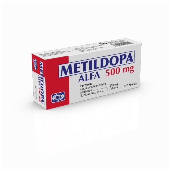 METILDOPA ALFA 500 MG 30 TABLETAS