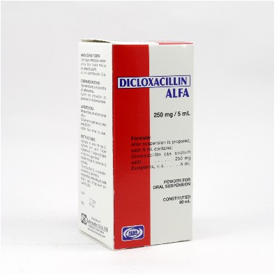 DICLOXACILINA ALFA 250MG SUSPENSION 80ML