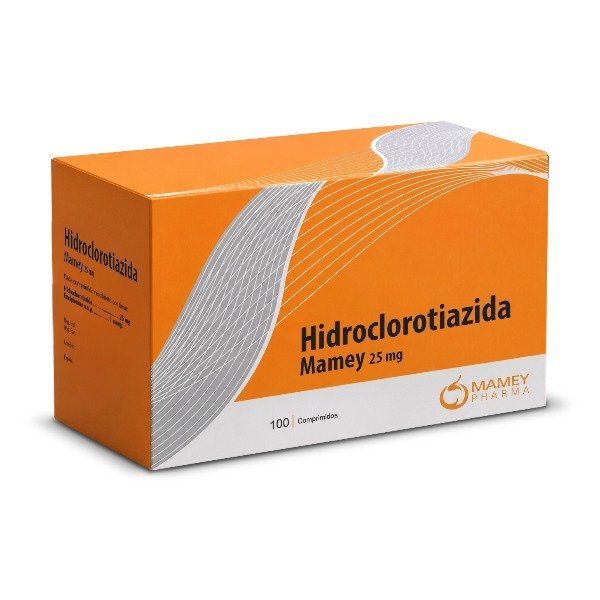 HIDROCLOROTIAZIDA MAMEY 25MG 100 COMPRIMIDOS C/B (CADA BLISTER)
