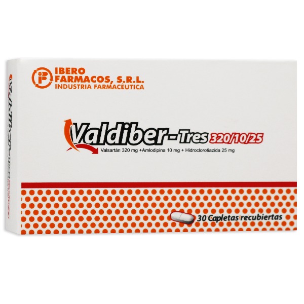 VALDIBER TRES 320/10/25 MG 30 CAPLETAS
