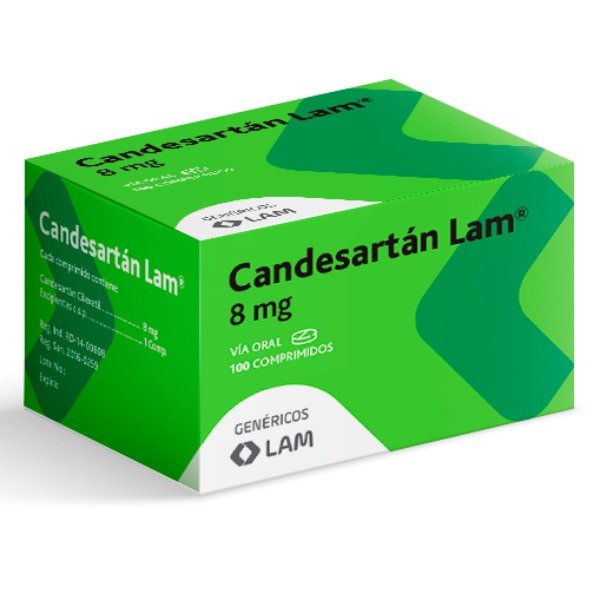 CANDESARTAN LAM 8MG 100 COMPRIMIDOS C/B (CADA BLISTER)