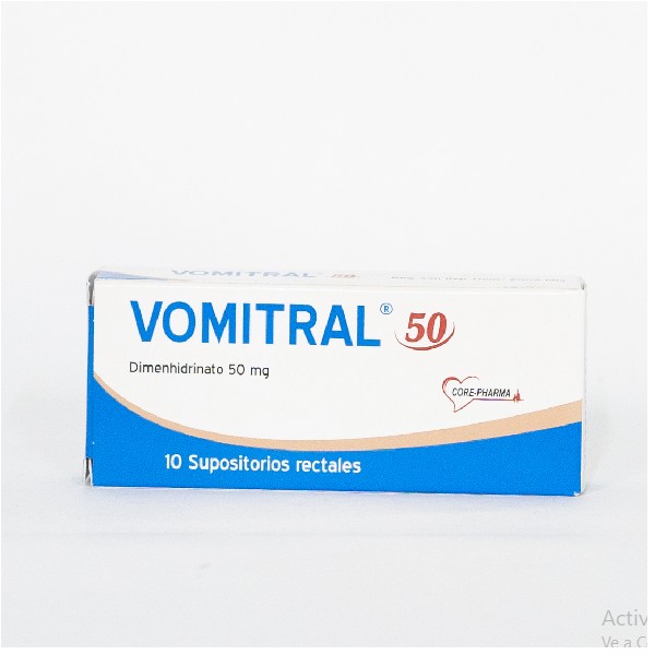 VOMITRAL 50MG 10 SUPOSITORIOS