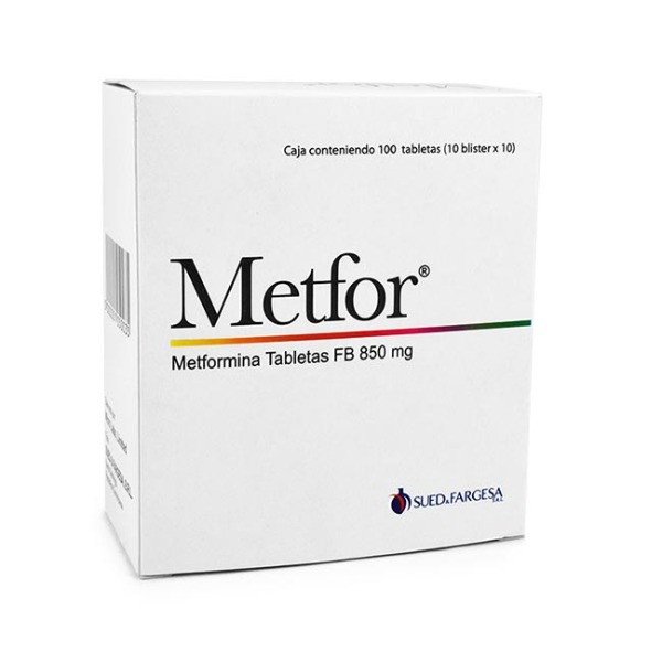 METFOR SUED 850MG 100 COMPRIMIDOS C/B (CADA BLISTER)