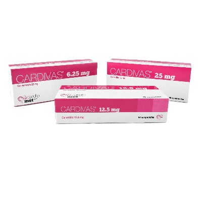 CARDIVAS 25MG 5 TIRAS