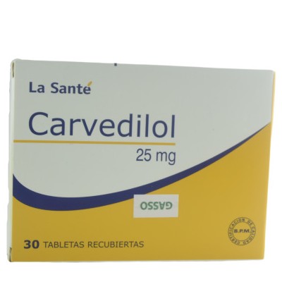 CARVEDILOL LA SANTE 25 MG 30 TABLETAS