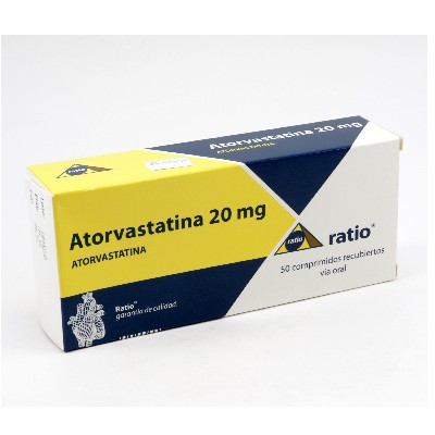 ATORVASTATINA RATIO 20MG 50 COMPRIMIDOS C/B (CADA BLISTER)