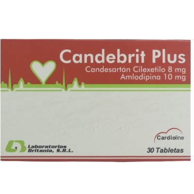 CANDEBRIT PLUS 8/10MG 30TABLETAS