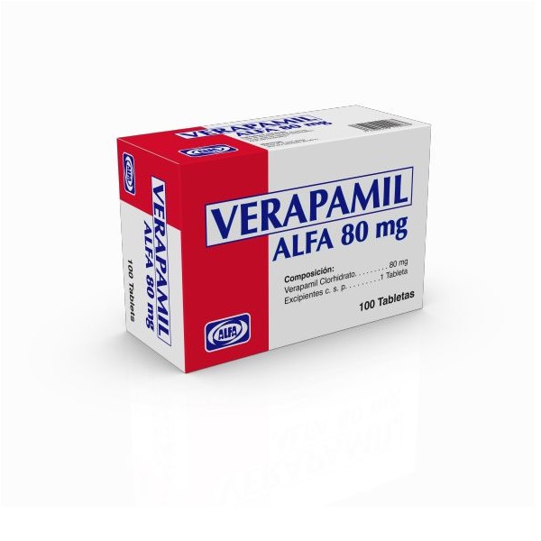 VERAPAMIL 80MG 100 COMPRIMIDOS C/B (CADA BLISTER)