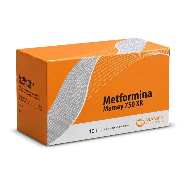 METFORMINA MAMEY XR 750MG 100 COMPRIMIDOS C/B (CADA BLISTER)