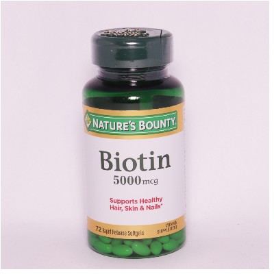 BIOTIN 5000MCG 72 SOFTGELS NATURES BOUNTY
