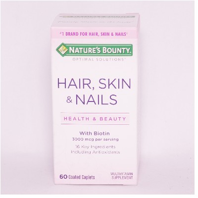 HAIR SKIN & NAILS 60 CAPLETAS NATURES BOUNTY