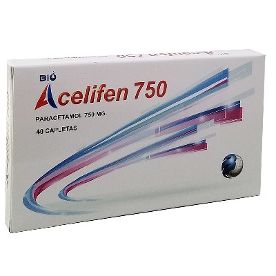 ACELIFEN 750MG 40 CAPLETAS C/U (CADA UNIDAD)