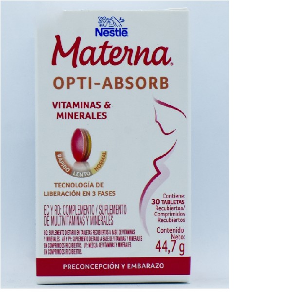 MATERNA OPTI-ABSORB 30 CAPLETAS