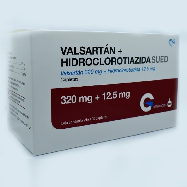VALSARTAN+HIDROCLOROTIAZIDA SUED 320/12.5MG 100 CAPLETAS C/B (CADA BLISTER)