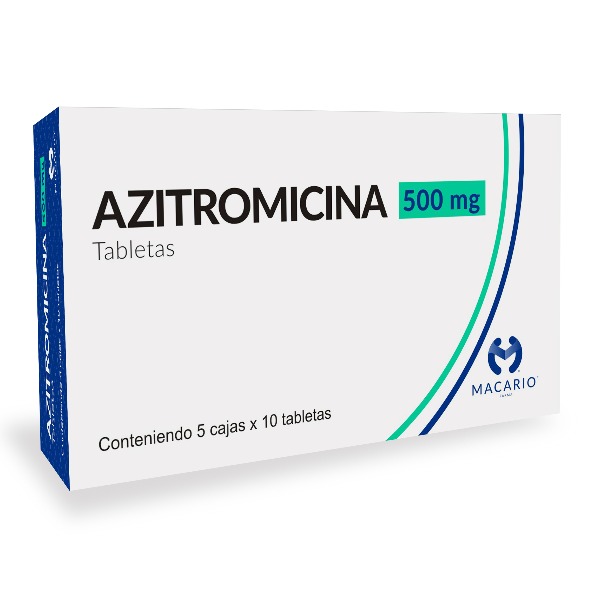 AZITROMICINA MACARIO 500MG 50 TABLETAS C/U (CADA UNIDAD)