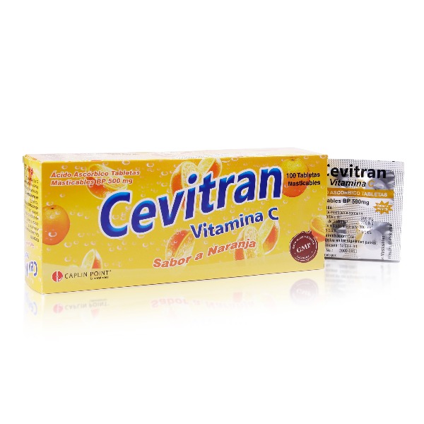 CEVITRAN C SABOR NARANJA 100 TABLETAS C/B (CADA BLISTER)