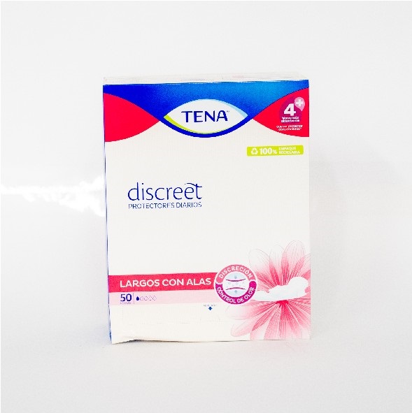 TENA DISCREET PROTECTORES DIARIOS LARGOS C/A 50 UNIDADES