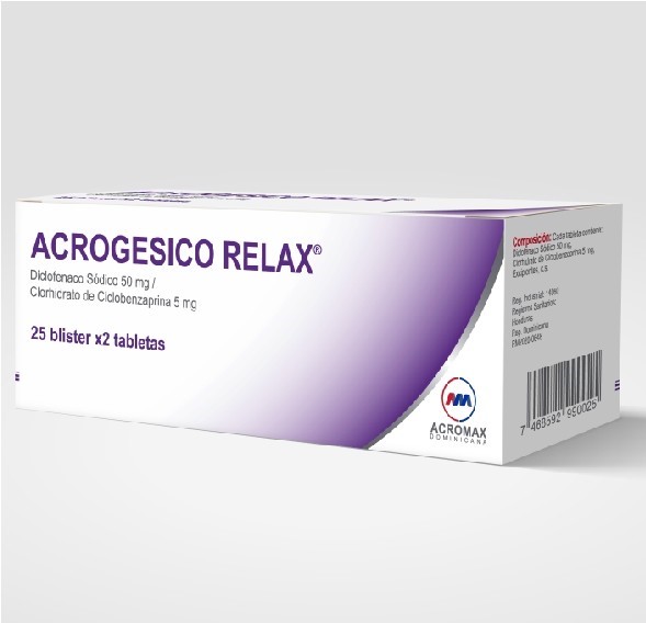 ACROGESICO RELAX 50 TABLETAS C/U (CADA UNIDAD)