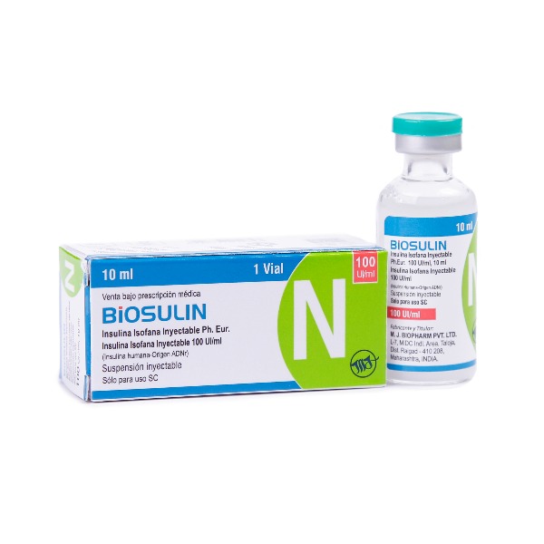 BIOSULIN N 100UI/ML 1 VIAL 10ML* (INSULINA)