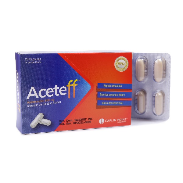 ACETEFF 500MG 20 CAPSULAS C/U (CADA UNIDAD)