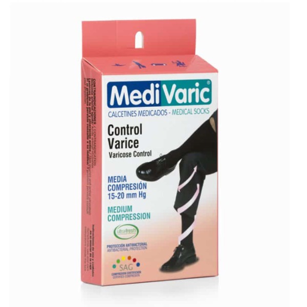MEDIA CONTROL VARICE RODILLA GRIS 15-20MMHG MEDIUM MEDIVARIC (3323P0212)