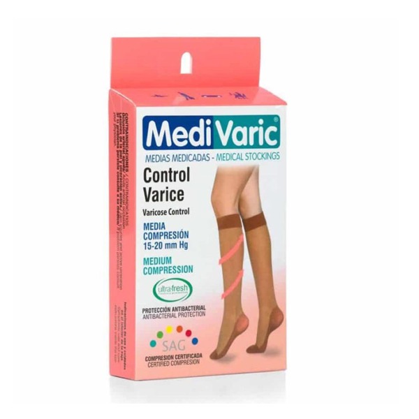 MEDIA CONTROL VARICE RODILLA O-BEIGE 15-20MMHG LARGE MEDIVARIC (1223P0308)