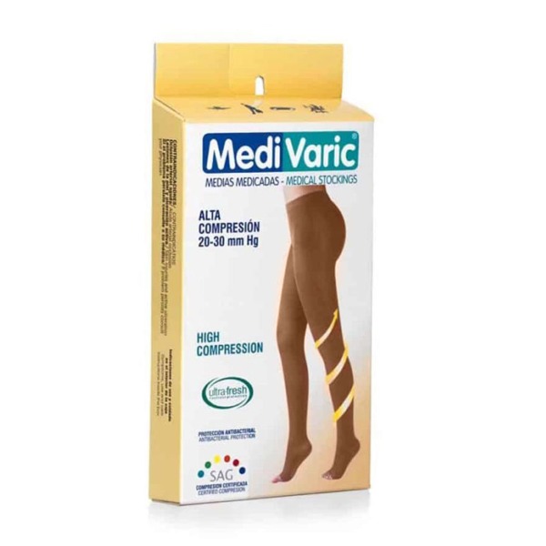 MEDIA ALTA COMPRESION CADERA O-NEGRO 20-30MMHG SMALL MEDIVARIC (1437P0104)