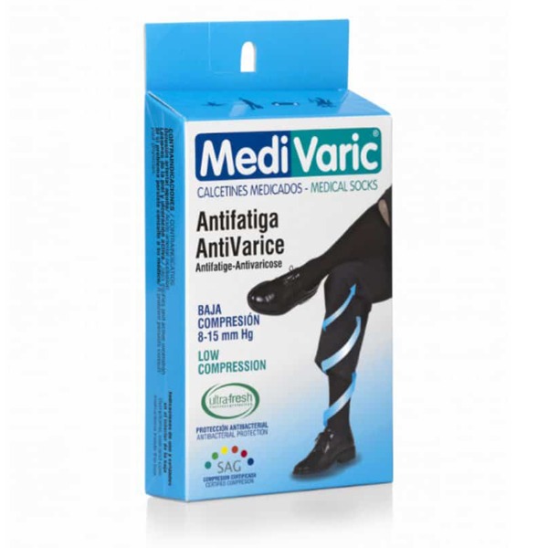 MEDIA ANTIFATIGA ANTIVARICE NEGRO 8-15MMHG MEDIUM MEDIVARIC (3313P0204)