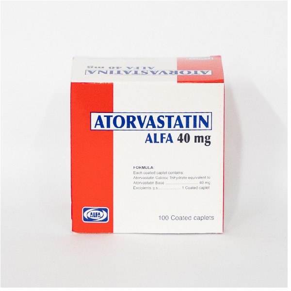 ATORVASTATINA ALFA 40MG 100 CAPLETAS C/B (CADA BLISTER)