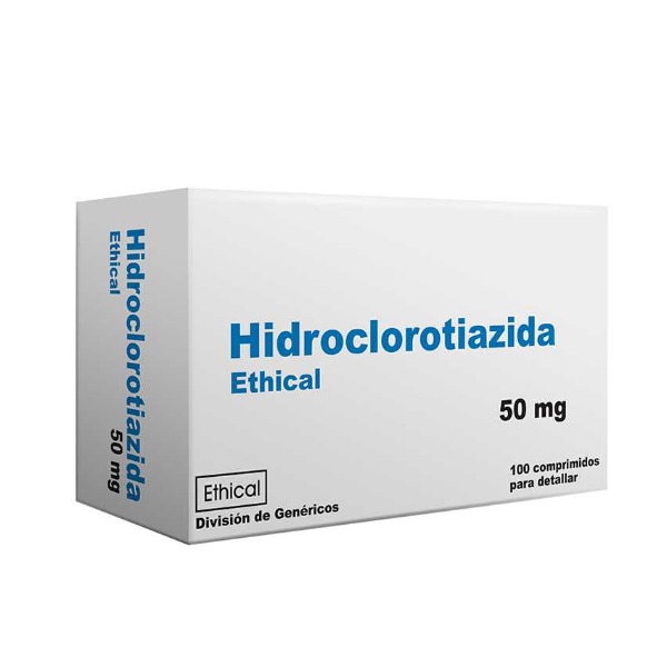 HIDROCLOROTIAZIDA ETHICAL 50MG 100 COMPRIMIDOS C/B (CADA BLISTER)