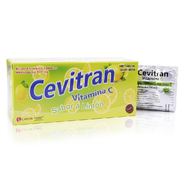 CEVITRAN C SABOR LIMON 100 TABLETAS C/B (CADA BLISTER)** (VITAMINA C)