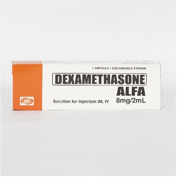 DEXAMETASONA ALFA 8MG SOLUCION INYECTABLE IM/IV 1 AMPOLLA 2ML