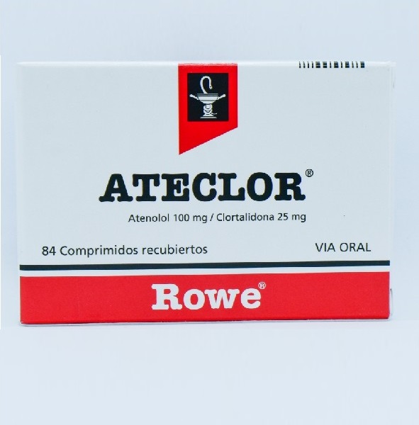 ATECLOR 100/25MG 100 COMPRIMIDOS C/B (CADA BLISTER)