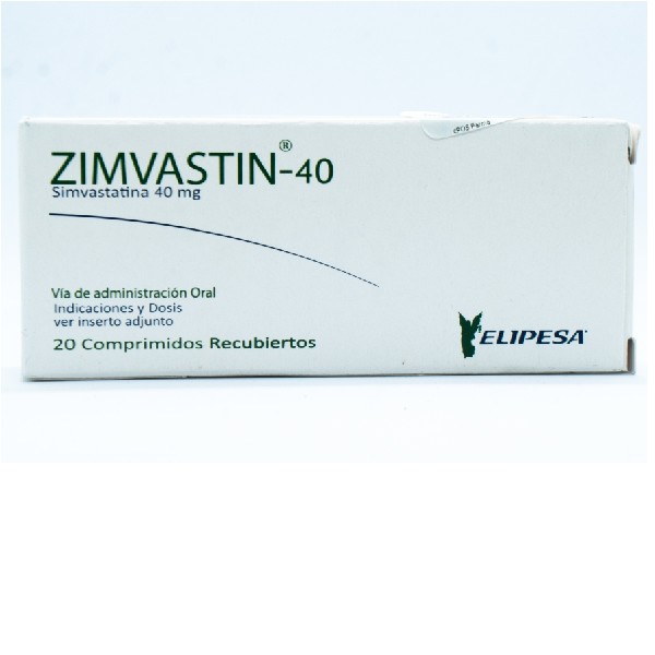 ZIMVASTIN 40 MG 20 COMPRIMIDOS